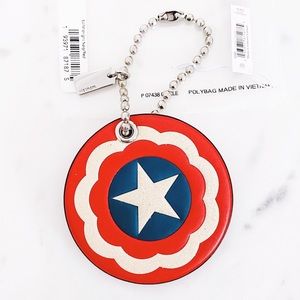 COACH MARVEL CAPTAIN AMERICA SHIELD HANGTAG